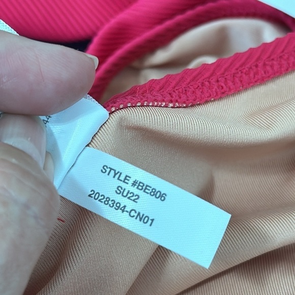 J. Crew Active Ribbed Long Sleeve One Piece Rash Guard Plus 22 Pink New BE806 - Picture 13 of 15